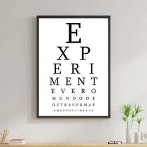 Quadro Experimente Ver O Mundo Diferente 60X40 Madeira Preta Quadro Experimente Ver O Mundo Diferente 60X40 Madeira Preta
