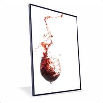 Quadro Explosão de Vinho Canvas Com Vidro