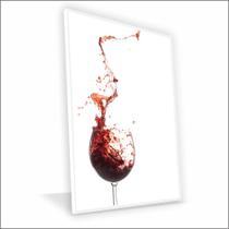 Quadro Explosão de Vinho Canvas Com Vidro