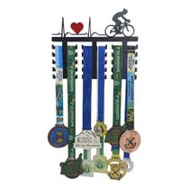 Quadro Expositor Medalhas Bike Porta Medalhas Mdf Preto