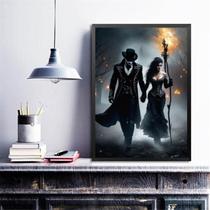 Quadro Exu e Pombagira 24x18cm - com vidro