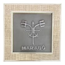 Quadro Exú Marabô Madeira Carvalho e Metal 13 x13 cm - Lua Mística - 100% Original - Loja Oficial