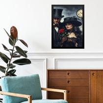 Quadro Exu Meia-Noite E Dama Da Noite 45X34Cm - Com Vidro