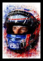 Quadro F1 Jenson Button Fórmula 1 Arte Moldura 42x29cm