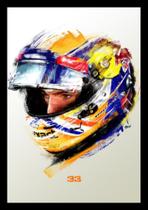 Quadro F1 Max Verstappen Fórmula 1 Arte Moldura 42x29cm Quadro F1 Max Verstappen Fórmula 1 Arte Moldura 42x29cm