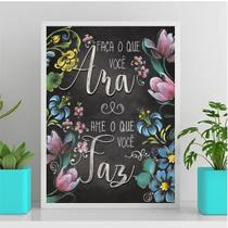 Quadro Faça O Que Você Ama 33x24cm - com vidro