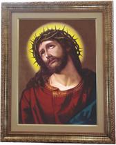 Quadro Face De Jesus Cristo, mod. 06, Tam. 53x43cm. Angelus