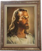 Quadro Face De Jesus Cristo, Mod. 13, Tam. 53x43cm. Angelus