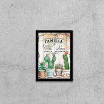 Quadro Família é Onde a Vida Começa 33x24cm - com vidro Quadro Família é Onde a Vida Começa 33x24cm - com vidro