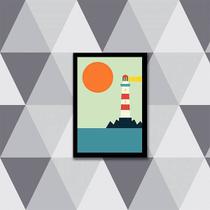 Quadro Farol Marinho 45x34cm - com vidro Quadro Farol Marinho 45x34cm - com vidro