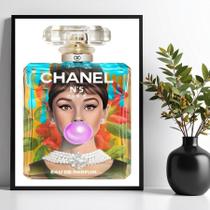 Quadro Fashion Audrey Perfume Famoso 33X24Cm Quadro Fashion Audrey Perfume Famoso 33X24Cm