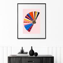 Quadro Fashion Leque Estampas - 60X48Cm Quadro Fashion Leque Estampas - 60X48Cm