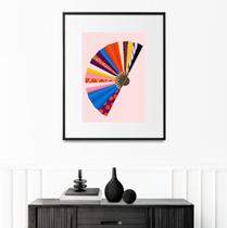 Quadro Fashion Leque Estampas - 60x48cm Quadro Fashion Leque Estampas - 60x48cm