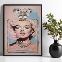 Quadro Fashion Marilyn Perfume Famoso 33x24cm Quadro Fashion Marilyn Perfume Famoso 33x24cm