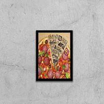 Quadro Fatia de Pizza 33x24cm - com vidro