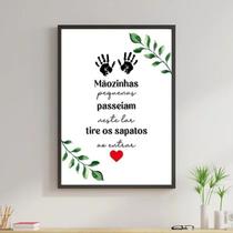 Quadro Favor Tirar Os Sapatos Ao Entrar 24x18cm Quadro Favor Tirar Os Sapatos Ao Entrar 24x18cm