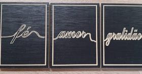 Quadro fé amor gratidão Quadro fé amor gratidão