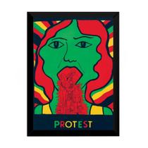 Quadro Feminismo Arte Protesto 1973 Cartaz Moldurado