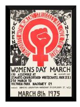 Quadro Feminismo Cartaz Dia Histórico Moldurado Quadro Feminismo Cartaz Dia Histórico Moldurado