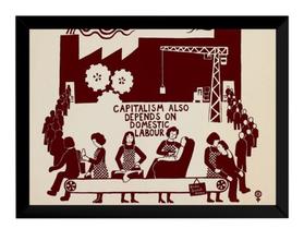 Quadro Feminismo Trabalho Doméstico 1975 Cartaz Moldurado
