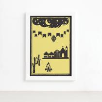 Quadro Festa de São João Moldura Branca 22x32cm