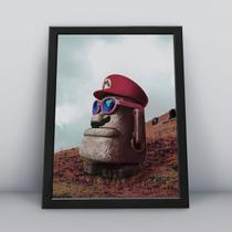 Quadro Festas Moldura Preta 30x40cm Mario Game Jogos Quadro Festas Moldura Preta 30x40cm Mario Game Jogos