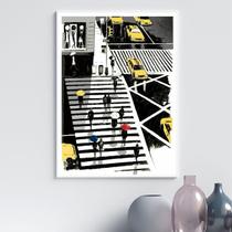 Quadro Figurativo New York - Sombrinhas 45X34Cm