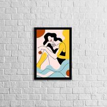 Quadro Figurativo Série Mulher Verão 2 24x18cm - com vidro