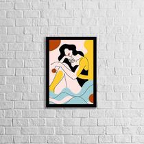 Quadro Figurativo Série Mulher Verão 2 45x34cm - com vidro