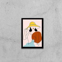 Quadro Figurativo Série Mulher Verão 3 24x18cm Quadro Figurativo Série Mulher Verão 3 24x18cm