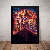Quadro Filme Arte Vingadores Guerra Infinita Poster Moldura