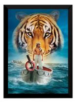 Quadro Filme As Aventuras De Pi Arte Tigre Poster Moldurado - Fanarte Quadro Filme As Aventuras De Pi Arte Tigre Poster Moldurado - Fanarte