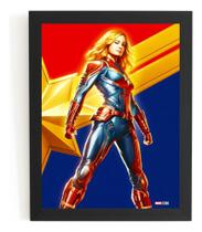 Quadro Filme Capitã Marvel Arte Poster Moldurado