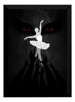 Quadro Filme Cisne Negro Arte Simplista Poster Moldurado