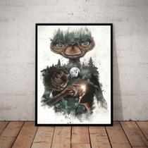Quadro Filme E.t. O Extraterrestre Artistico 42x29cm Quadro Filme E.t. O Extraterrestre Artistico 42x29cm