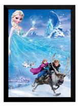 Quadro Filme Frozen Disney Poster Moldurado
