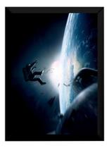 Quadro Filme Gravidade Poster Sem Texto Com Moldura