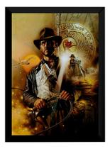 Quadro Filme Indiana Jones Arte Poster Com Moldura Quadro Filme Indiana Jones Arte Poster Com Moldura