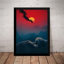 Quadro Filme Kong A Ilha Da Caveira Arte Poster Moldurado Quadro Filme Kong A Ilha Da Caveira Arte Poster Moldurado