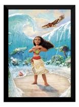 Quadro Filme Moana Um Mar De Aventuras Poster Moldurado