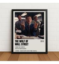 Quadro Filme O Lobo De Wall Street C/ Vidro Preto Quadro Filme O Lobo De Wall Street C/ Vidro Preto
