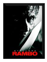 Quadro Filme Rambo Até O Fim Poster Moldurado Decorativo