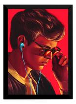 Quadro Filme Ritmo De Fuga Baby Driver Arte Poster Moldurado