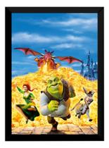 Quadro Filme Shrek Ogros Arte Poster Moldurado