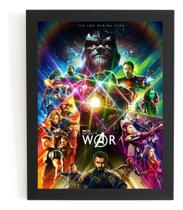 Quadro Filme Vingadores Guerra Infinita Hq Poster Moldura