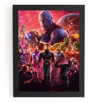 Quadro Filme Vingadores Guerra Infinita Poster Com Moldura