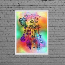 Quadro Filtro Sonhos Nothing Is Impossible 33x24cm