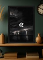 Quadro Flamengo Clássico com Vidro e Moldura Preta Tam:A4 Quadro Flamengo Clássico com Vidro e Moldura Preta Tam:A4