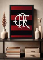 Quadro Flamengo CRF Rubro Negro com Vidro e Moldura Preta Tamanho:21cm x 30cm (A4) Quadro Flamengo CRF Rubro Negro com Vidro e Moldura Preta Tamanho:21cm x 30cm (A4)