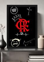 Quadro Flamengo Eterno com Vidro e Moldura Preta